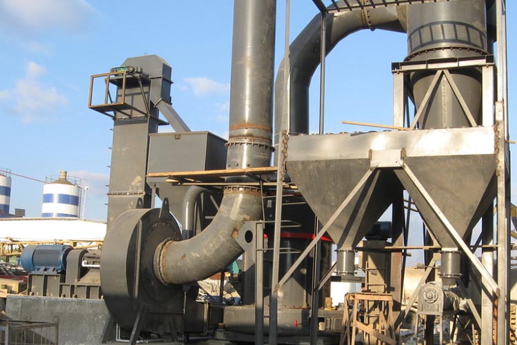 What kind of grinder is used for marble powder making?